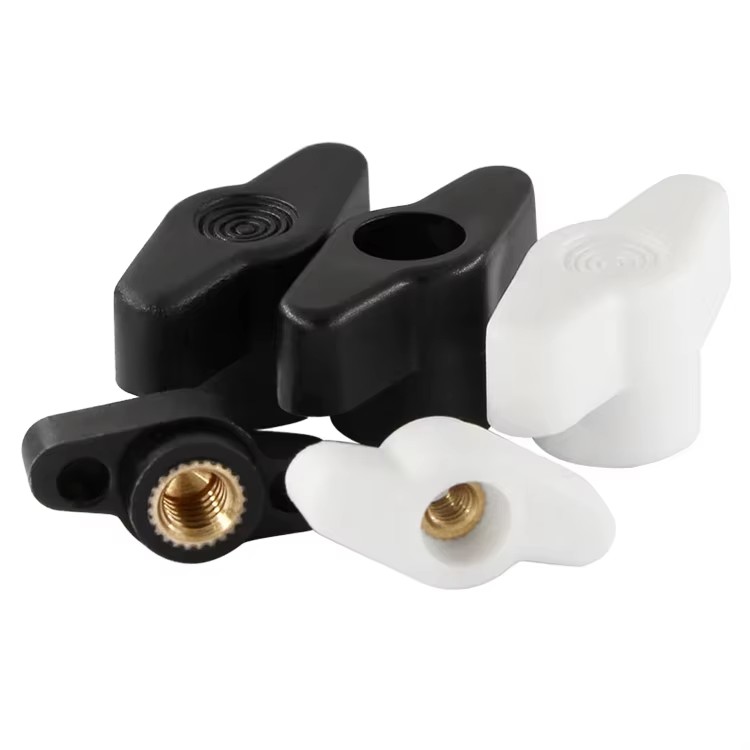 DIN934 1/4-20 Inch M4 M5 M6 M8 Female Threaded Blind Hole Z Type Butterfly T Wing Plastic Handle Locking Thumb Knob Nut Mining