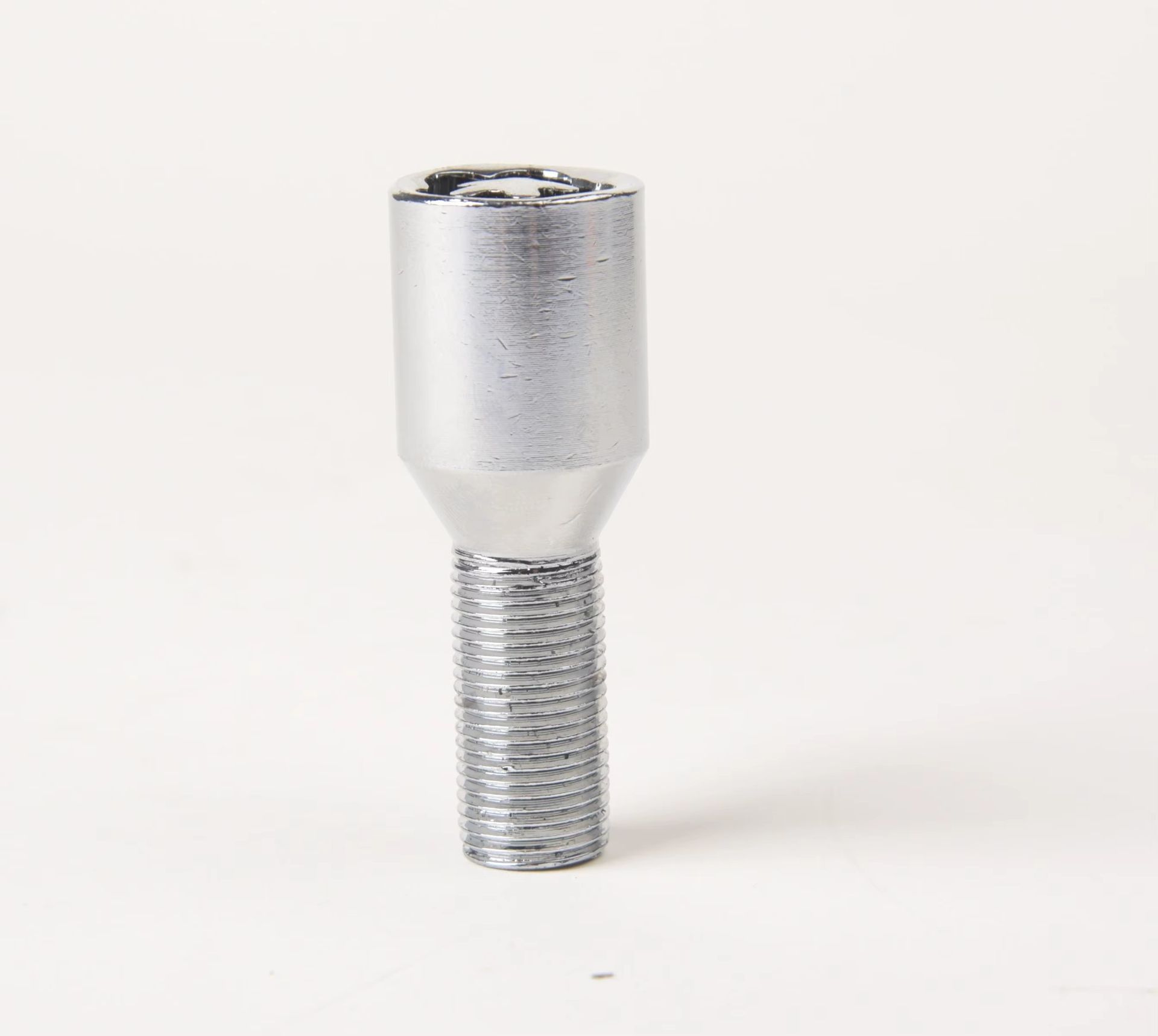 Quick-Install Locking Wheel Bolt Conical Seat Lug Bolt Black Oxide Chrome Finish Security Bolt