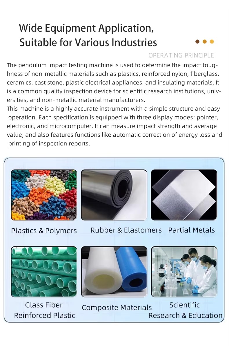 Cantilever Beam Impact Testing Machine Material Impact Resistance Testing Laboratory Equipment Testing Equipment
