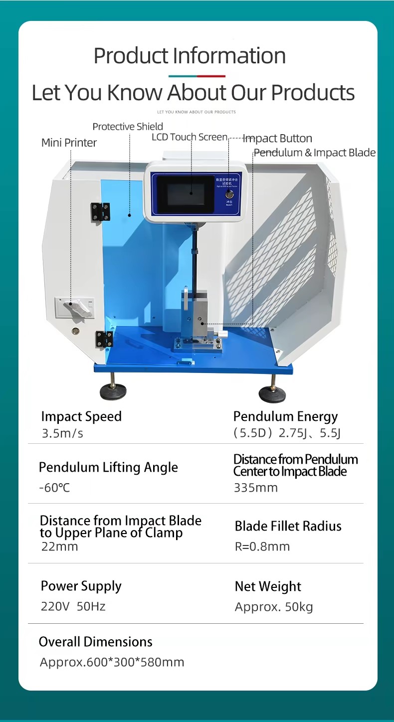 Cantilever Beam Impact Testing Machine Material Impact Resistance Testing Laboratory Equipment Testing Equipment