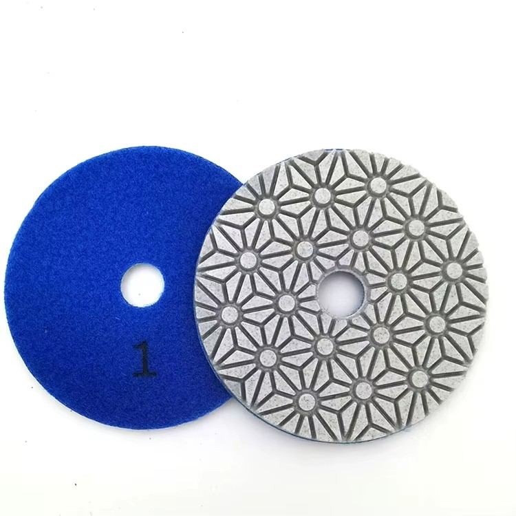 3 Step High Quality Resin Bonded Diamond Buffing Pads Disc Shape High Efficiency for Stone Quartz Fabrication OEM Available CE