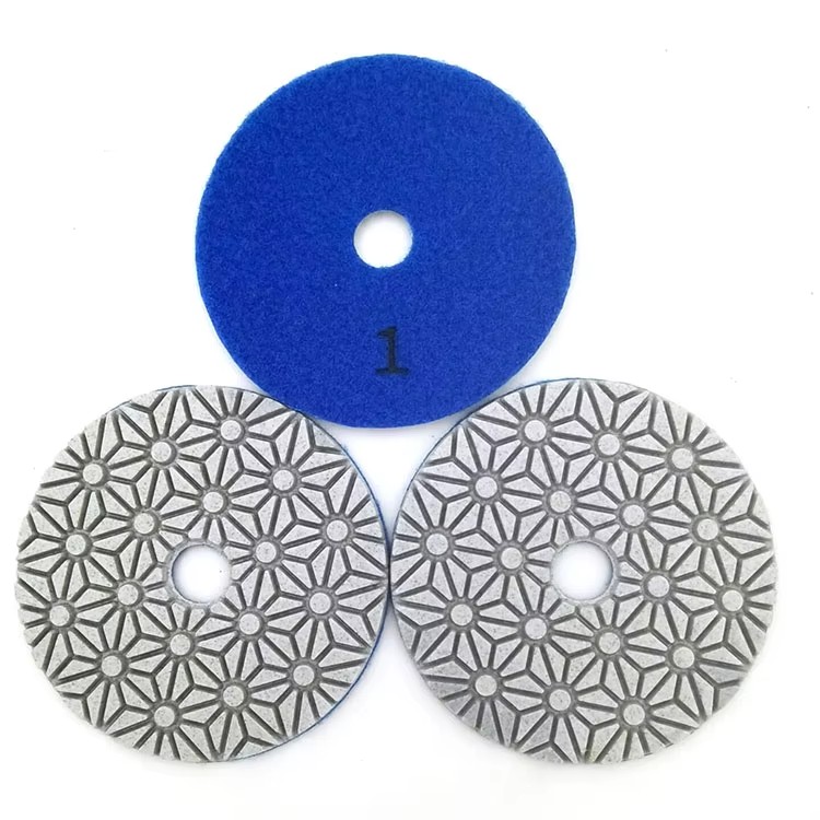 3 Step High Quality Resin Bonded Diamond Buffing Pads Disc Shape High Efficiency for Stone Quartz Fabrication OEM Available CE