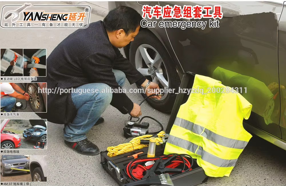 48-Piece Heavy Duty Emergency Car Kit for Cars Trucks SUVs-Roadside Assistance Tool Kit