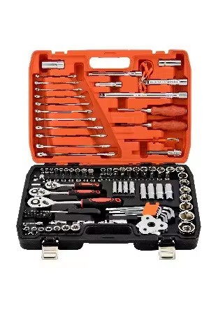 121 Pcs Professional Chrome Vanadium Ratchet Socket Wrench Set Complete OEM Customizable Hand Tools Car Repair
