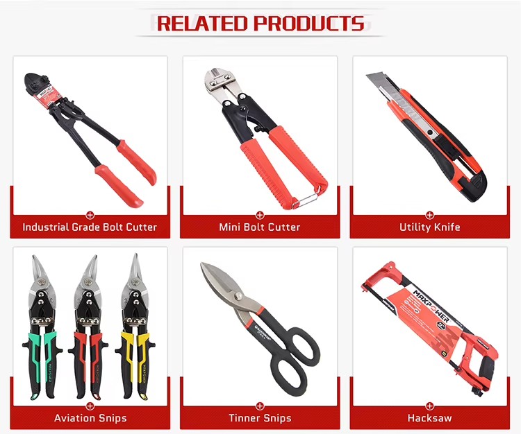 Professional Labor-saving Wire Breaking Tools Bolt Knife Cutting Pliers with Double-color Rubber Handle