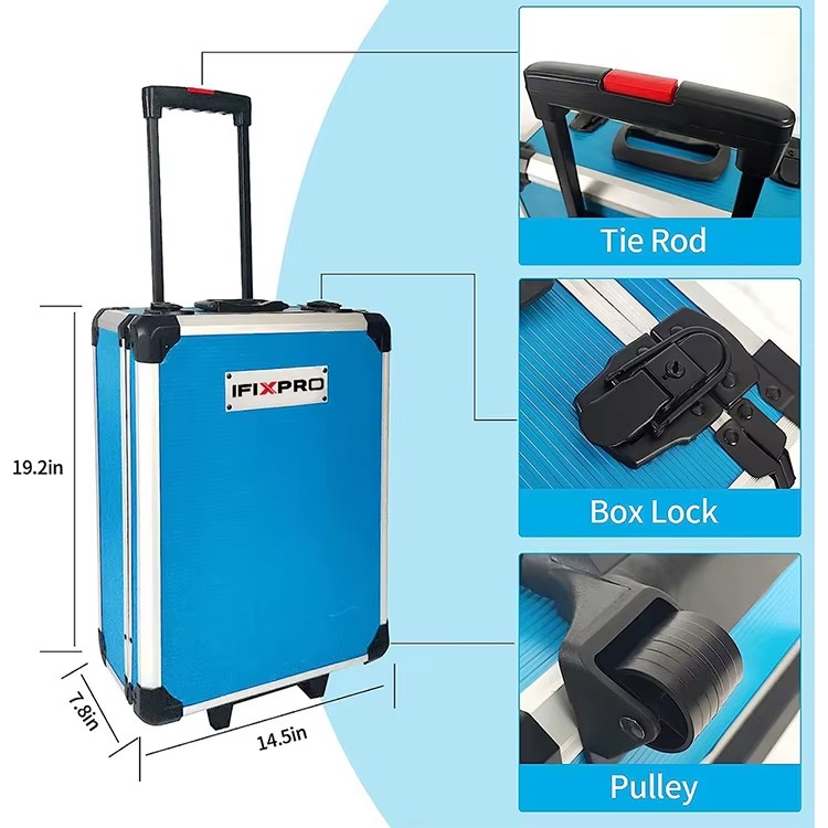 799 Pcs Box Tools Set Blow Molding Box Multi Tool Kit Set Screwdriver Socket Set Pliers Tool Trolley Toolbox Hand Operated OEM