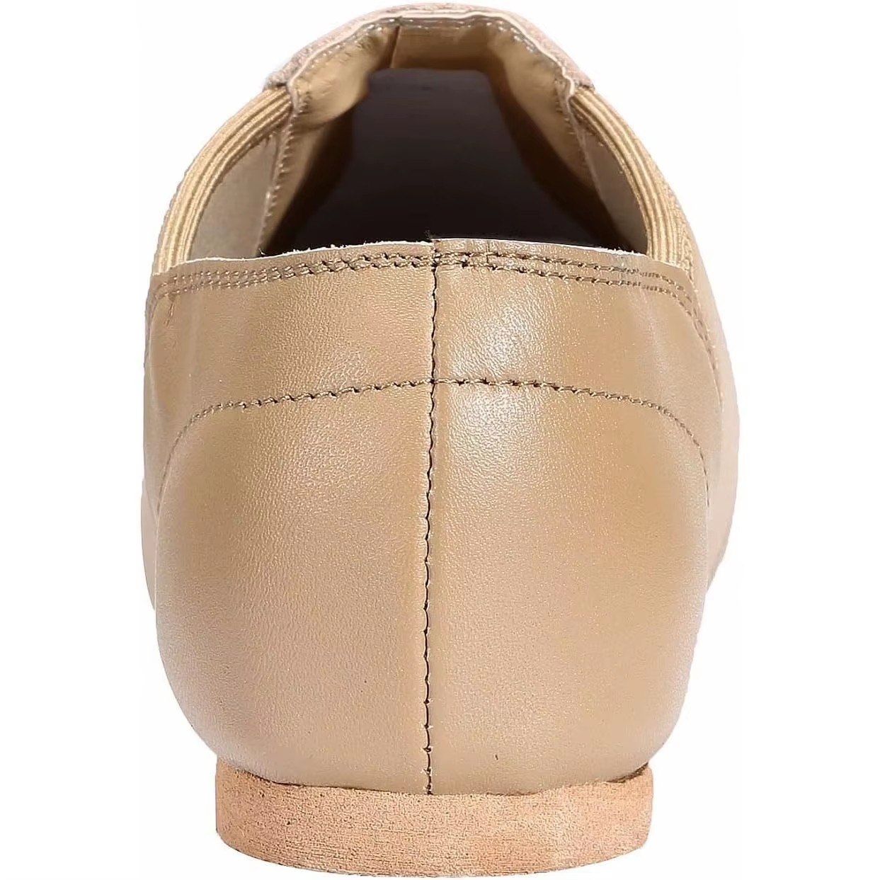 Women's PU Jazz Slip-On Flat Dance Shoes with PU Lining EVA Outsole Flexible Packaging