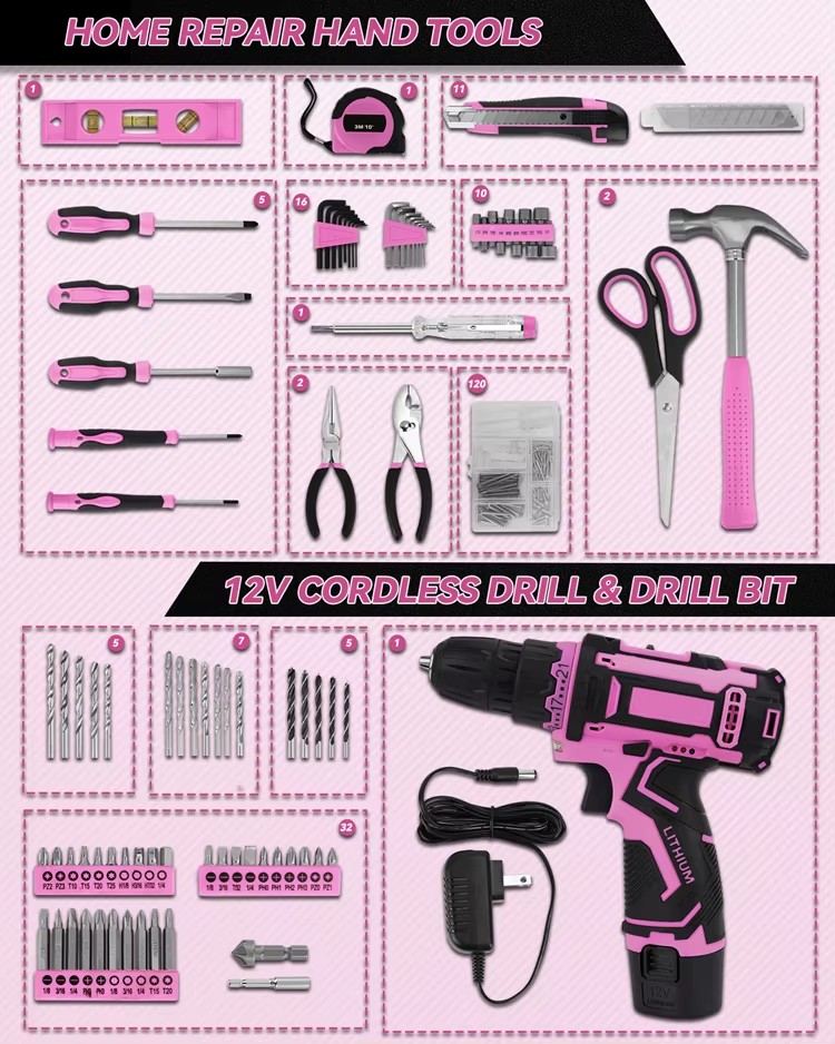 Hardware Hand Tools 219 Pcs Power Tools Set Free Shipping Set Power Tools