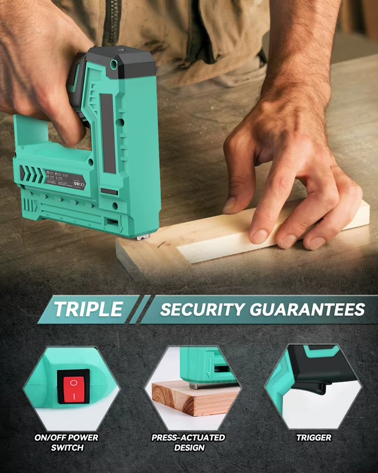 5-In-1 Woodworking Electric Staple Gun Professional Power Hand Tool Cordless Staple Gun