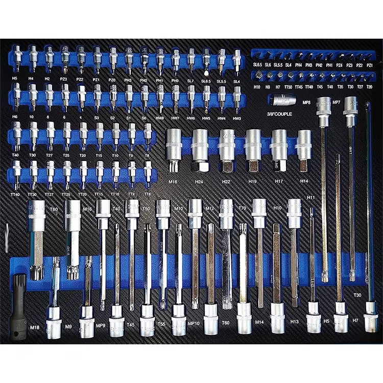 247pcs Tool Tool Box Chest CR-V Car Repair Silver Odm Silver Store Automotive Trolley Most Popular Trolley Cabinet Customized
