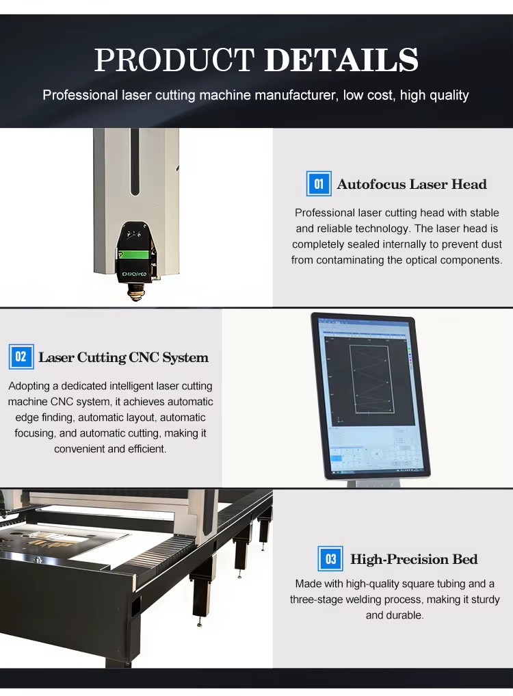 Automatic CNC New Hiwin Hiwin Fiber Laser Cutting Machine for Steel Metal Water Cooled Desktop Mini Gantry