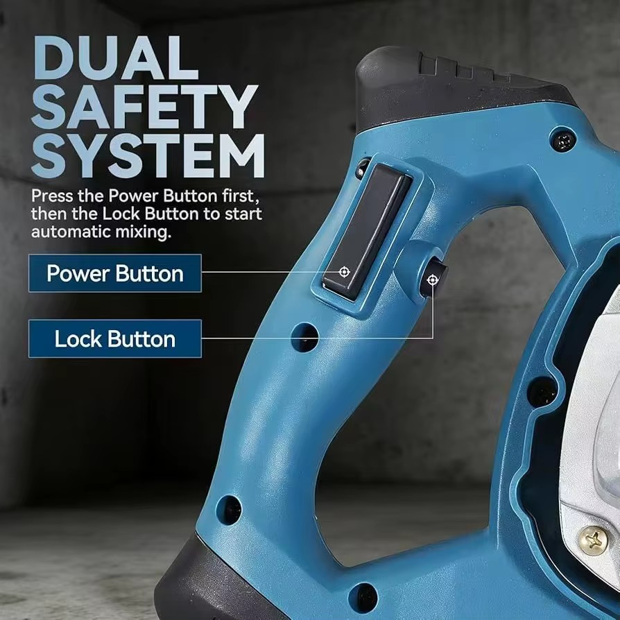 Handheld Electric Mixer 6-Speed Adjustable Power Mixer Tool Cement/Concrete/Paint Mortar Mixing Drill Industrial