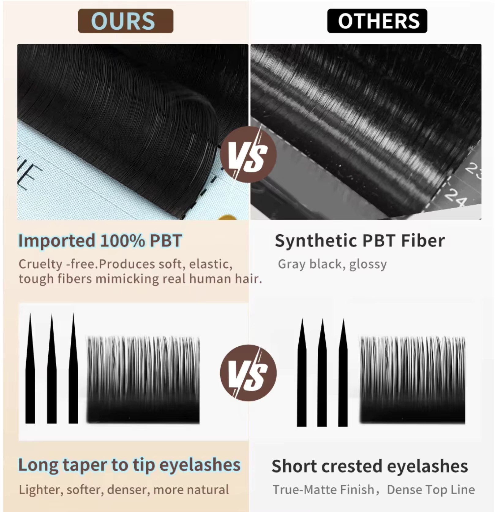 Aesphylash Synthetic Hair Lash Extensions Handmade for 0.03 0.05 for Cruelty-Free Vegan Style Private Label Wholesale