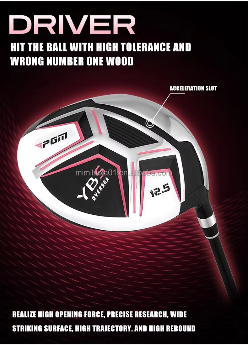 PGM LTG073 YB5 Right Handed Beginner Women Golf Clubs Complete Set with Golf Stand Bag