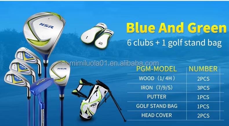 PGM JRTG006 NSR Series Kids Children Right Handed Left Handed Junior Boys Girls Golf Clubs Complete Set with Golf Stand Bag
