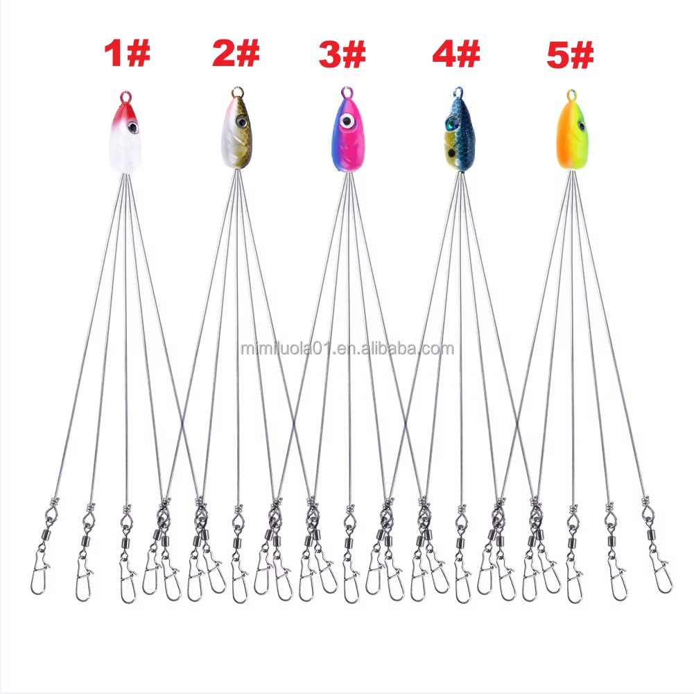 Wholesale SS101 18cm 12g Group Attack Fishing Bait Umbrella Alabama Fishing Rig with 5 Arms for Bass