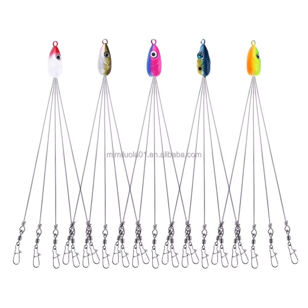 Wholesale SS101 18cm 12g Group Attack Fishing Bait Umbrella Alabama Fishing Rig with 5 Arms for Bass