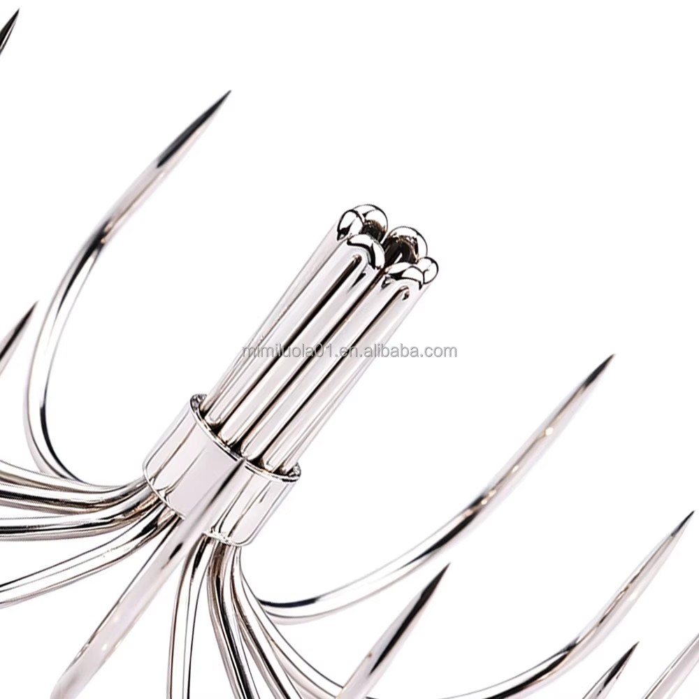 Wholesale FH054 Stainless Steel Squid Jig Hooks Umbrella Fishing Hook Replacement Parts for DIY Squid Octopus Cuttlefish Lure