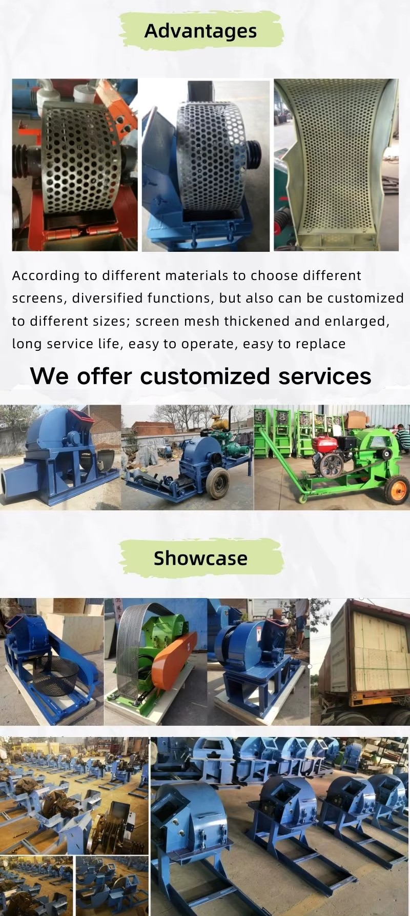 Forestry Machinery Coconut Shell Wood Crusher Machine with High Capacity Wood Mill for Palm Fiber and Waste Wood Recycling