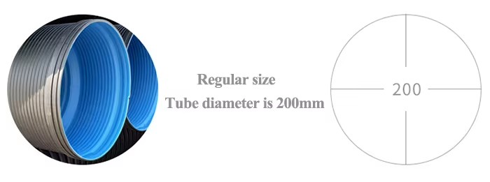 Underground Water Supply Large Diameter Plastic Corrugated Drainage Pipe 2500mm