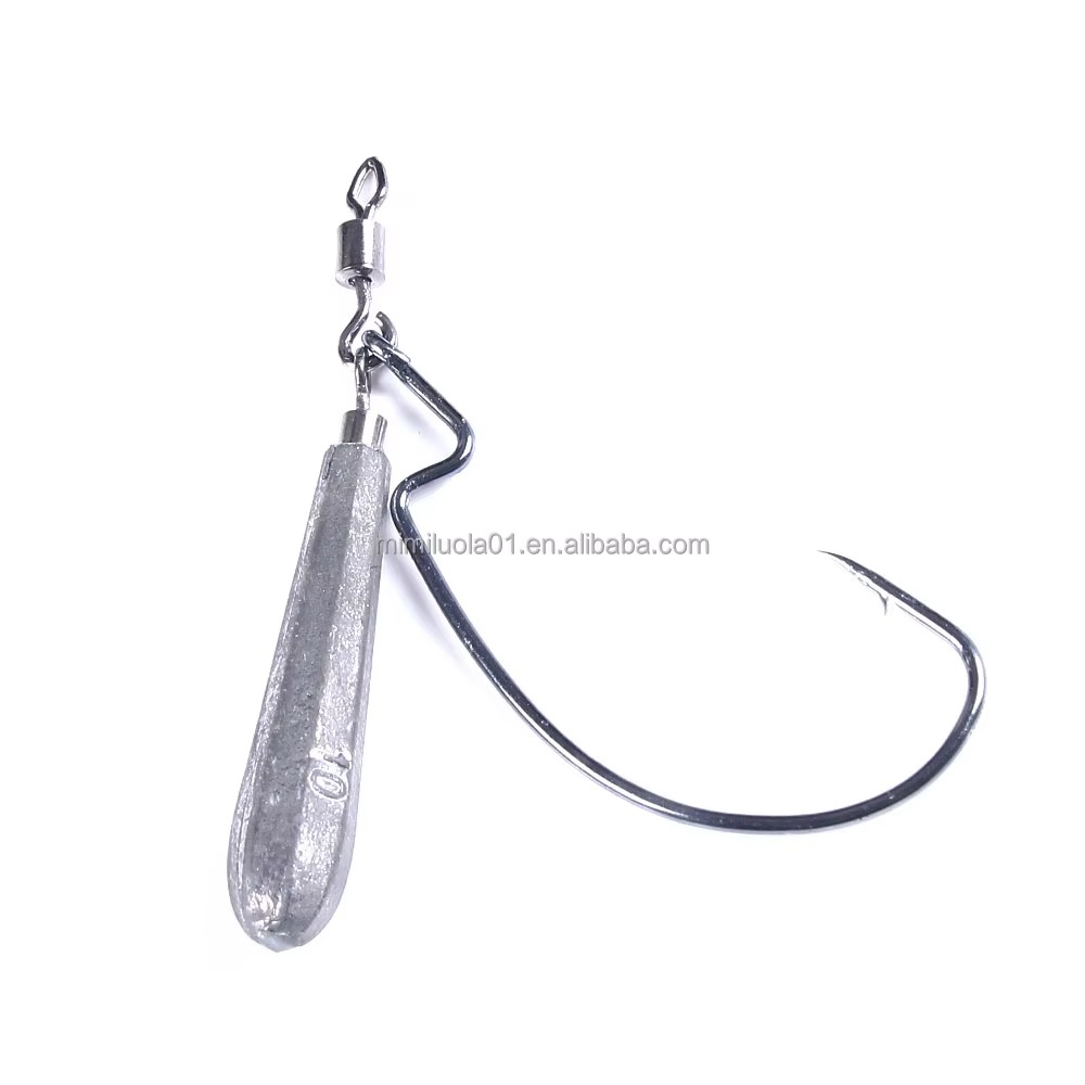 Wholesale JI132 3.5g 5g 7g 10g 5pcs/bag Jig Head Crank Fishing Hooks with Lead Pendant Weights