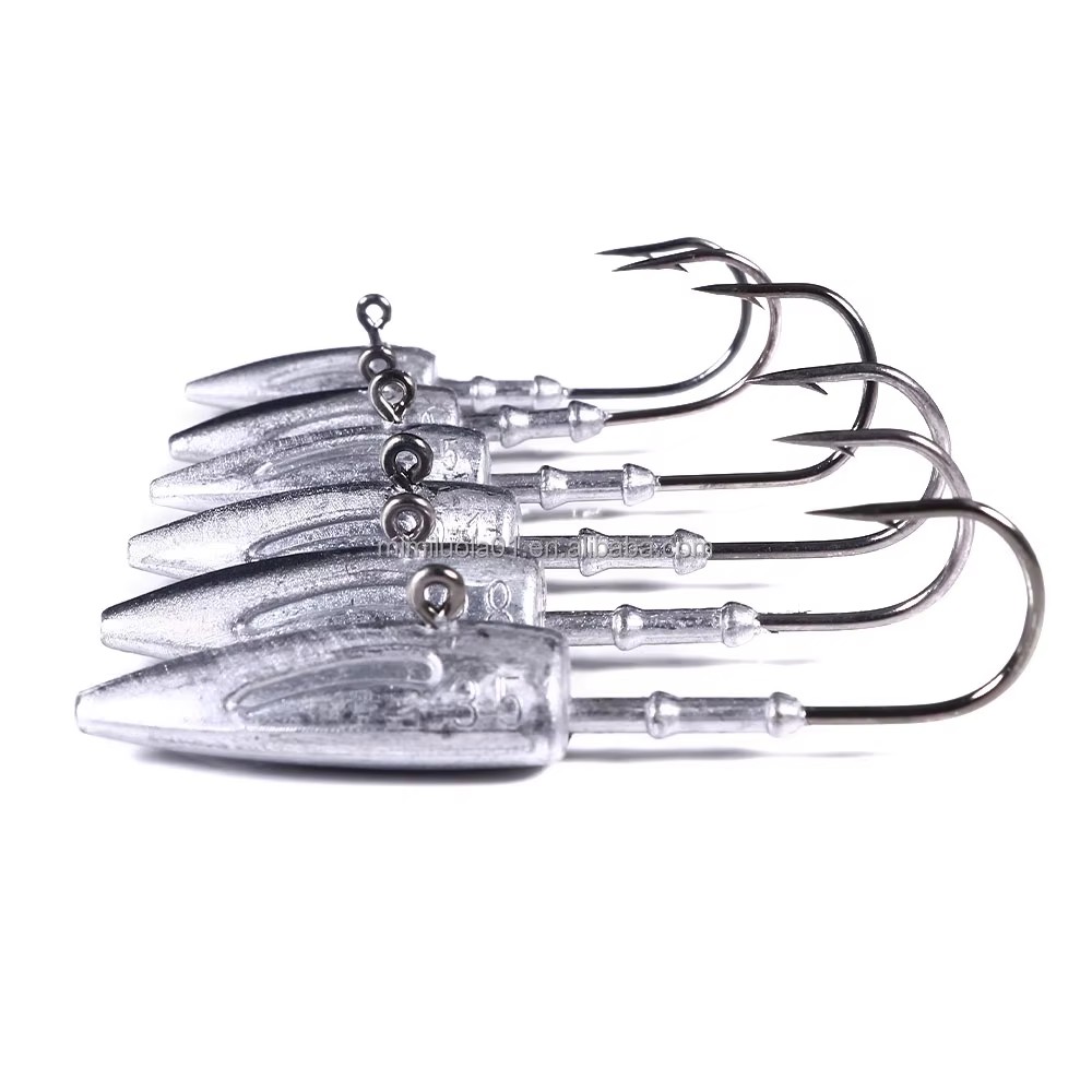 Wholesale JI100 7g 10g 15g 21g 28g 35g Lead Jig Head Fishing Hooks