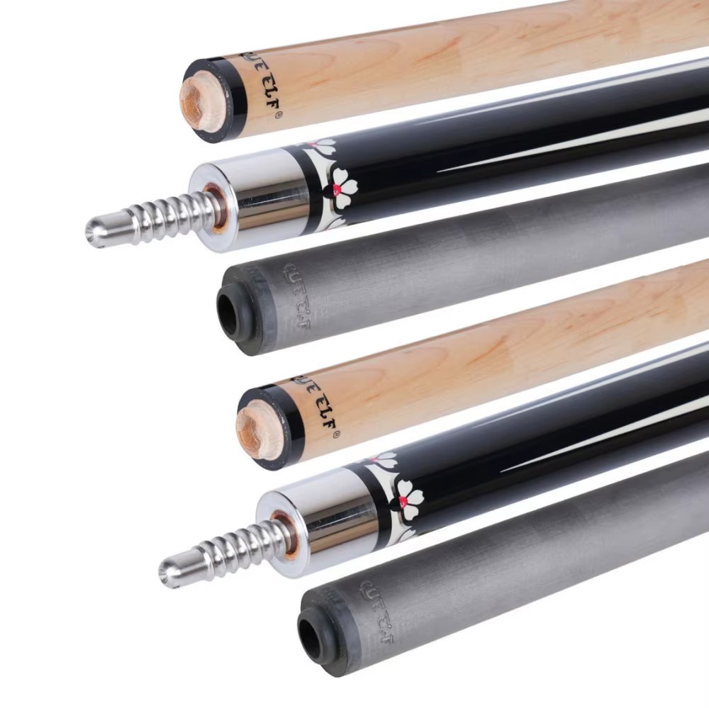 For Modern Carbon Fiber and Maple Dual Shaft Pool Carom Cue Sticks with Radial Pin Joint