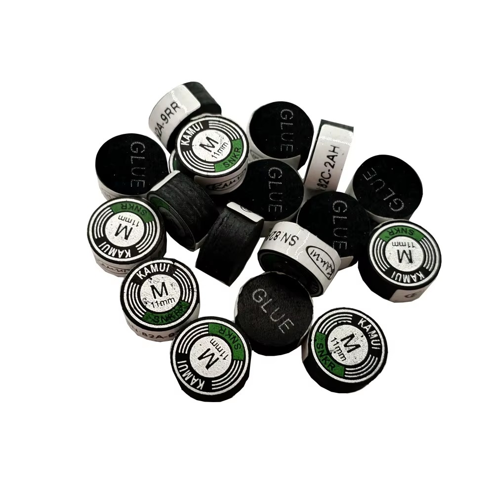 SNKR Professional Kamui Black Laminated 11mm Snooker Cue Tips Hardness M High Quality Snooker Tips