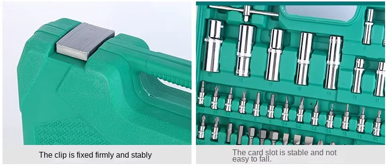 108 Piece Auto Repair Vehicle Tool Box Combo Set Carbon Steel Ratchet Socket Wrench Spark Plug OEM Customizable Hard Case for