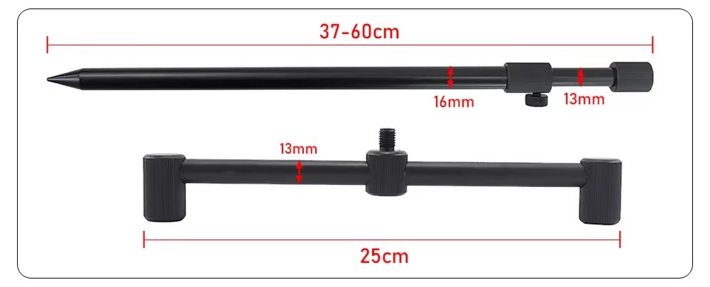 Carp Fishing Bite Alarm Set Buzz Bars Swingers Fishing Rod Rest Head Set with Portable Tackle Bag
