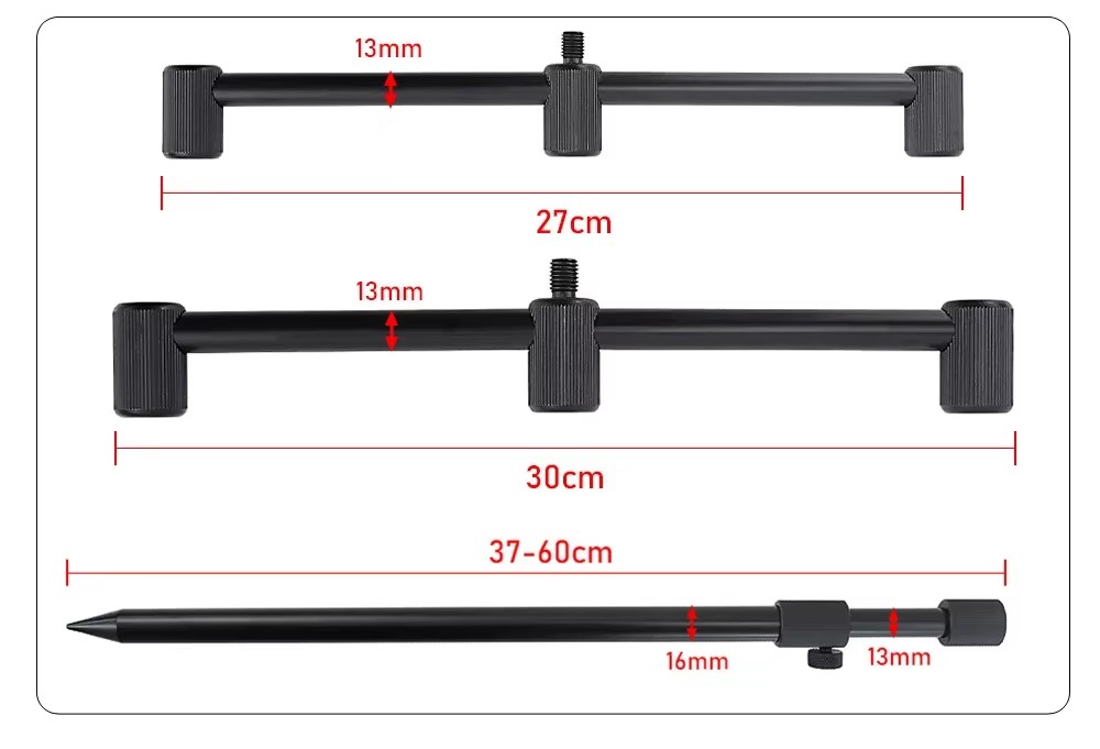 Carp Fishing Bite Alarm Set Buzz Bars Swingers Fishing Rod Rest Head Set with Portable Tackle Bag