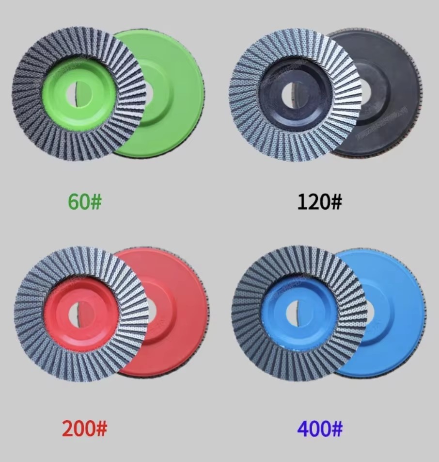 Hybrid Ceramic Vitrified Diamond Flap Wheel Flexible Disc 115mm Coated Flap Disc for Granite Grinding Marble Tile Edge Grinding