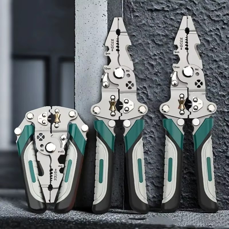 Multifunctional Wire Stripping and Cutting Pliers, Folding Hand Tool