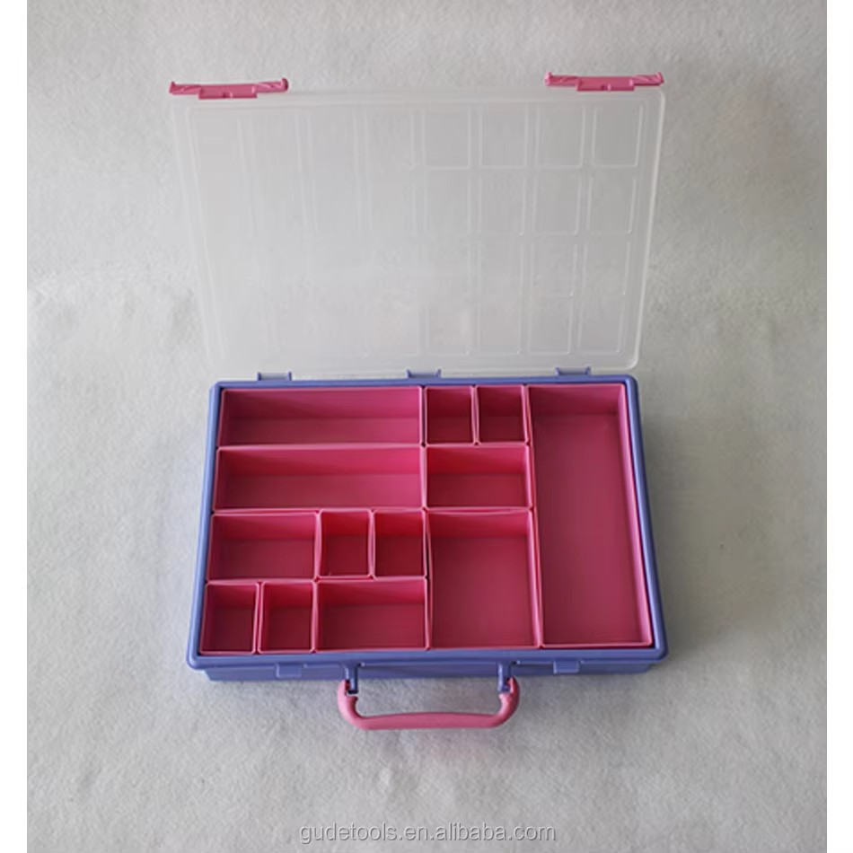 GD3133 Colorful Customized Plastic Organizer Assorted case for Small Parts