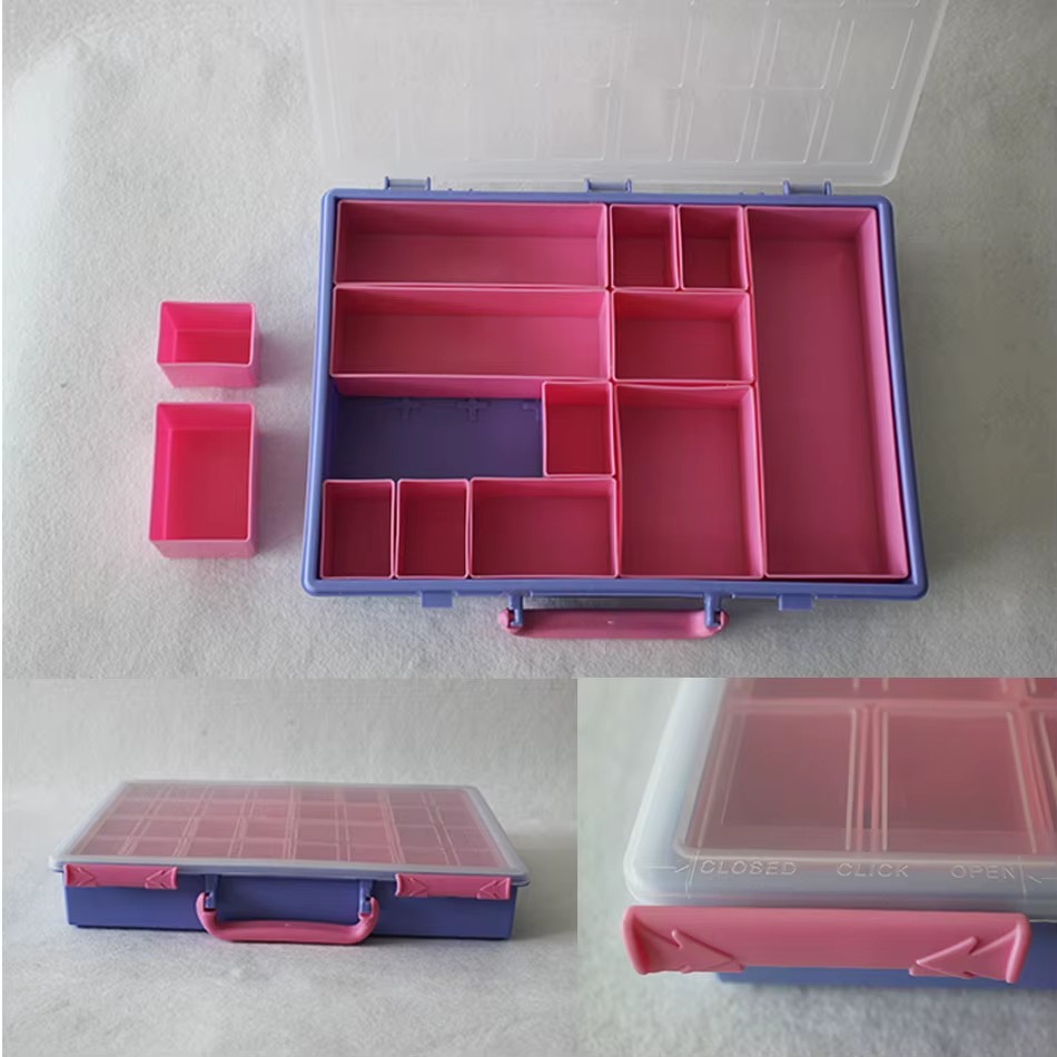 GD3133 Colorful Customized Plastic Organizer Assorted case for Small Parts