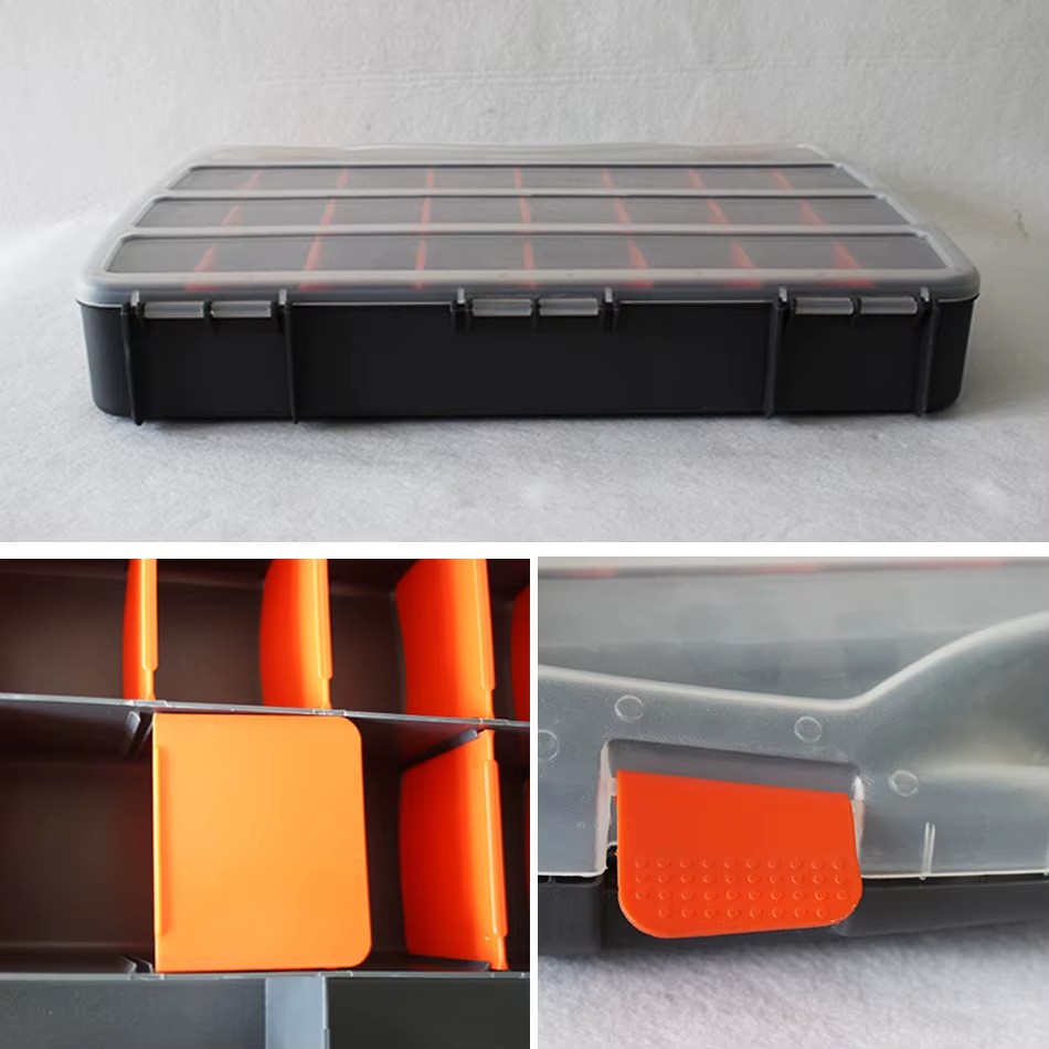 Small Tools Organizer Parts Storage Box With Removable Plastic Dividers for Hardware