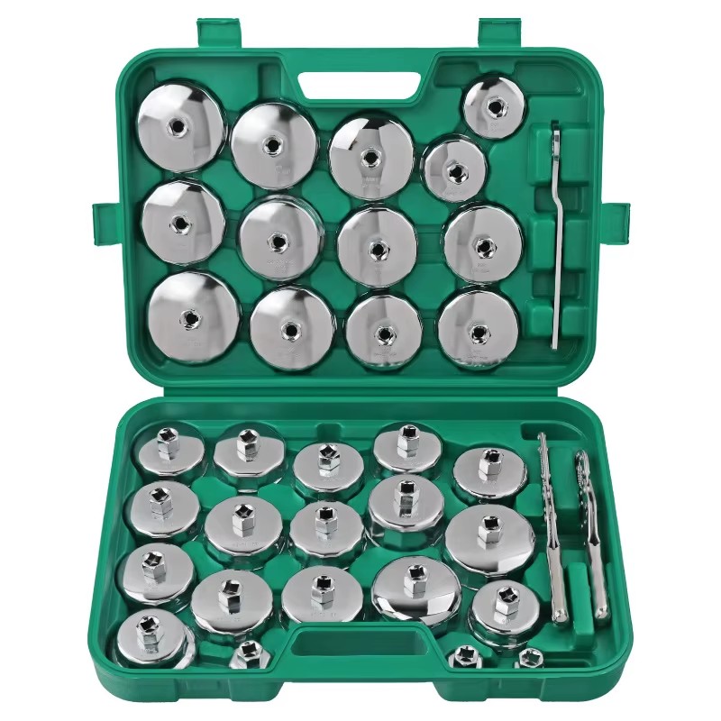 23-Piece Essential Cap Oil Filter Wrench Set for Vehicles Key Wrenches Included Vehicle Tools Kit