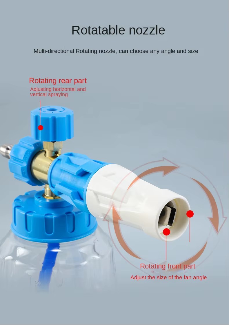 Cisivis S132 Bubble Elf Manual Multicolor 1000W Output Power Plastic Watering Can Car Washer Quick Plug PA Foam Pot 150bar