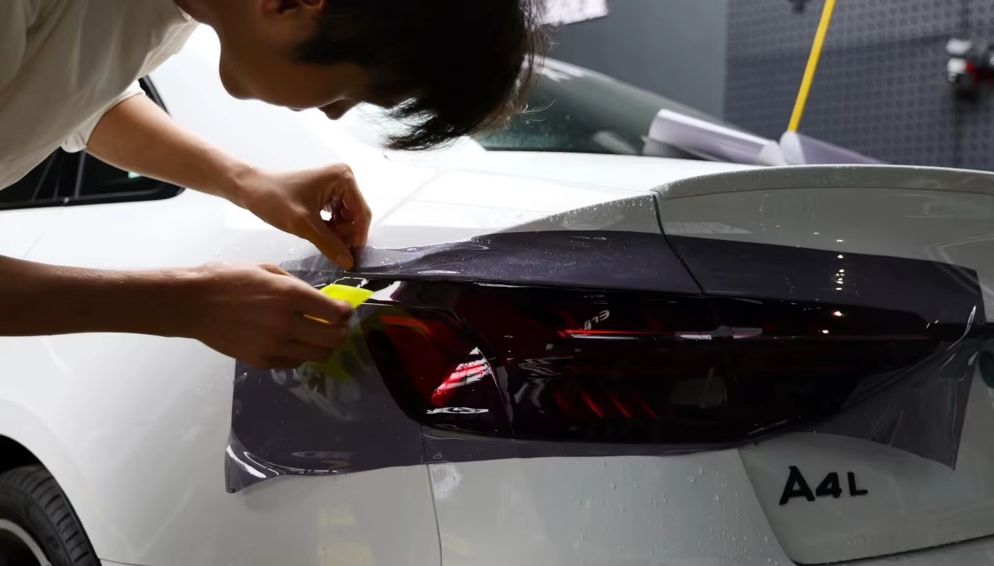 Anolly Glossy Anti-Scratch PVC Dry Stick Car Paint Protection Film Smoke Black Fog Light Vinyl Tint Headlights Rear Lamp