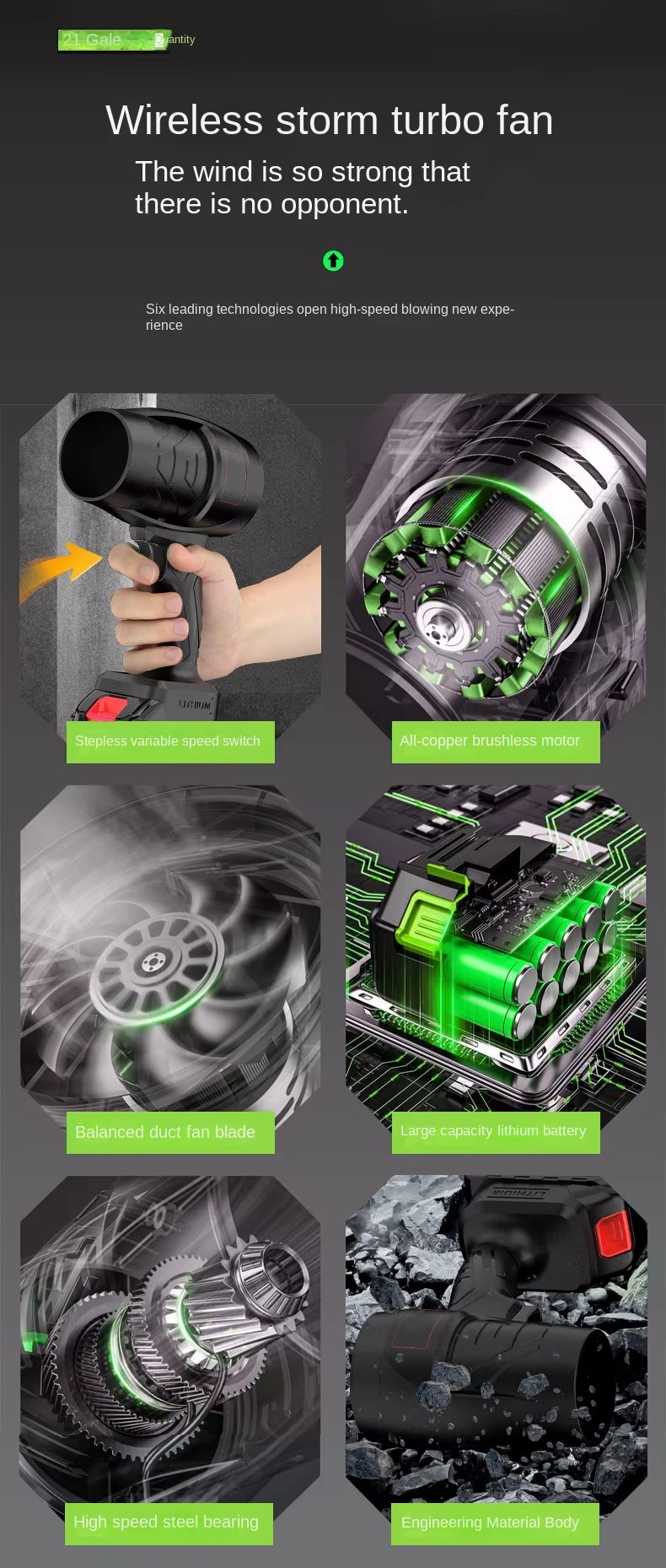 Portable 32000RPM Electric Compressed Air Duster Blower Gun Industrial Grade Wireless Handheld Rechargeable Fan Battery Powered