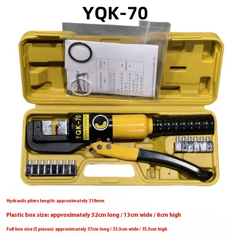 Factory Wholesale YQK-70/120/240/300 Manual Hydraulic Tools Steel Nose Crimping Pliers for Copper Aluminum Terminals Crimping