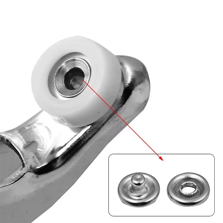 Five-Prong Button Installation Tool Snap Tool Kit Metal Snap Ring Belt Fastening Pliers Clamping Tool Kit for Garment Sewing