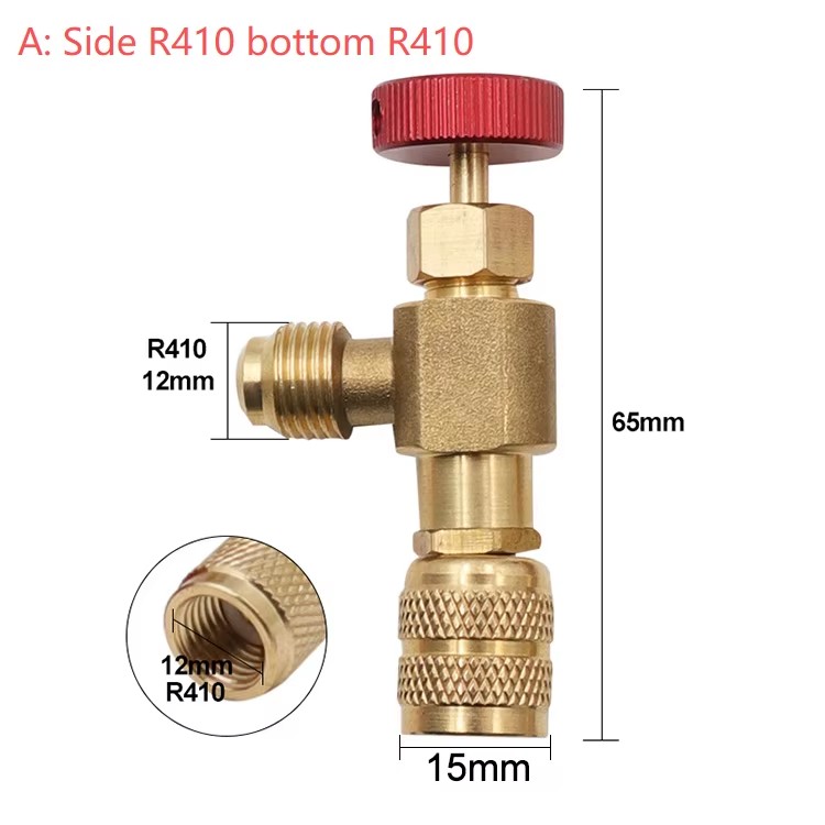 R410 R22 Refrigeration Tool Air Conditioning Safety Valve Adapter Air Conditioning Repair and Fluoride Liquid Safety Valve