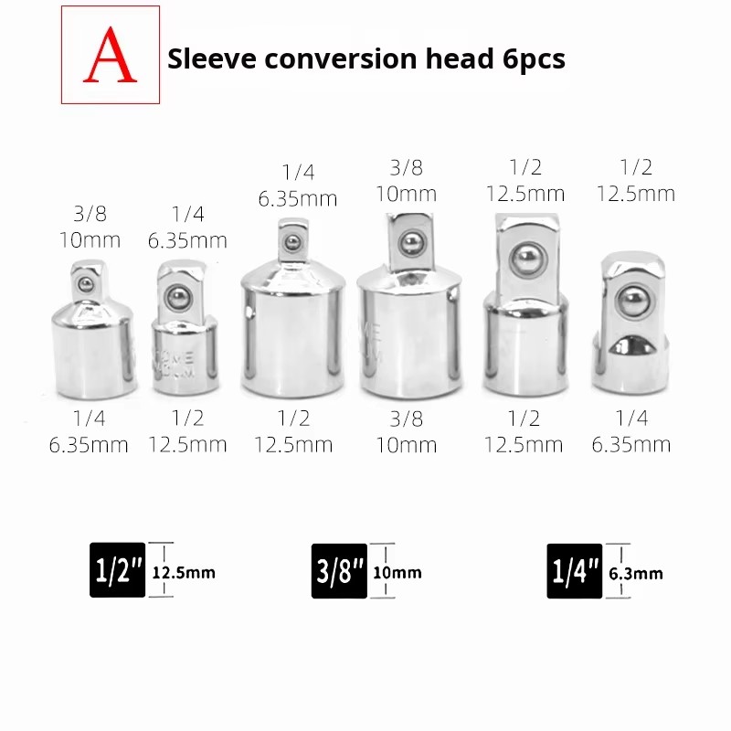 Socket Adapter Universal Joint Extension Bar Metal Flexible Shaft 1/4 3/8 1/2 Drive Drill Impact Driver Mechanic Tool