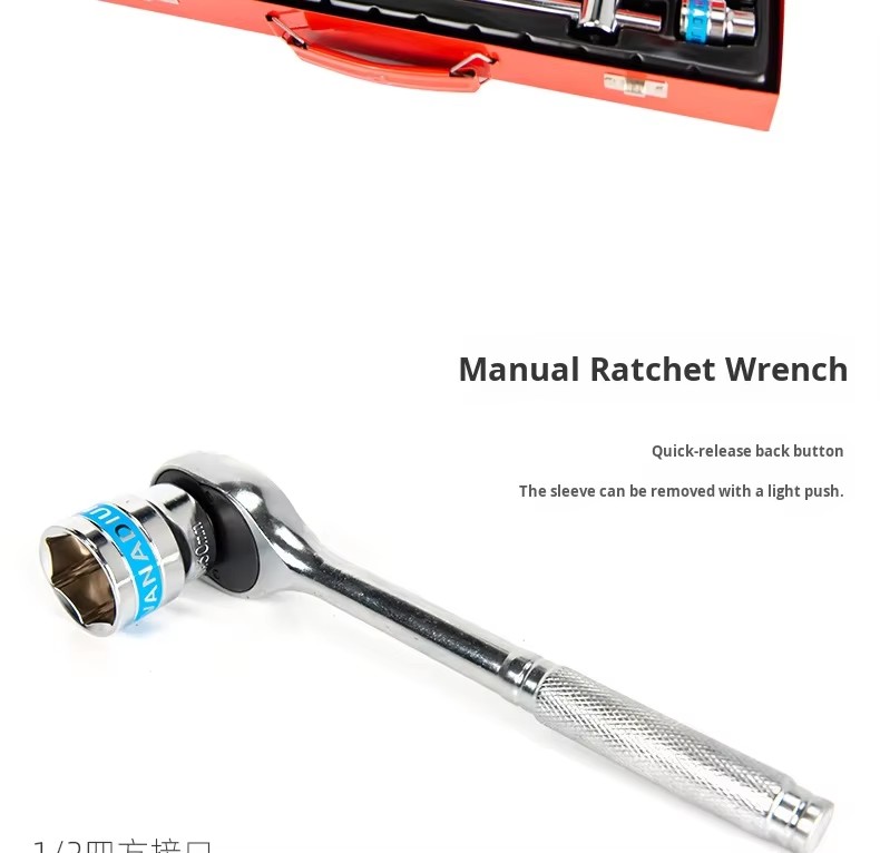 Multi-Functional Car Repair Tool Set Socket Wrench Ratchet Portable Automotive Toolbox Heavy Duty Mechanic Maintenance Tool