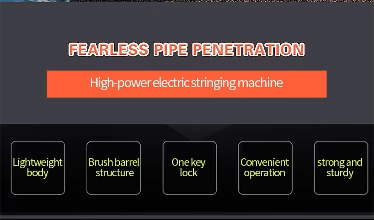 Automatic Electric Puller Through Wall Electrician Stringing Machine Rechargeable Wall Threading Machine for Wire