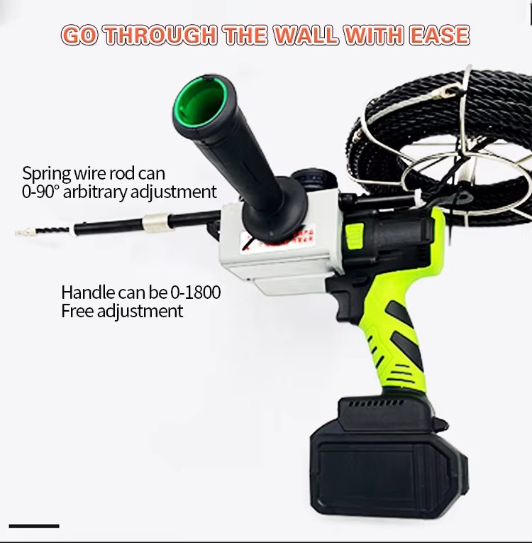 Automatic Electric Puller Through Wall Electrician Stringing Machine Rechargeable Wall Threading Machine for Wire