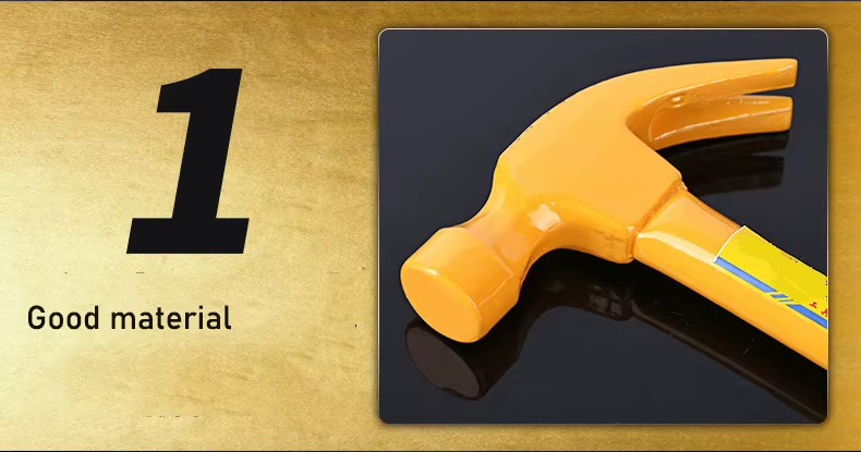 Custom High Carbon Steel Anti-slip Adhesive Handle Steel Pipe Claw Hammer Dovetail Roof Hammer