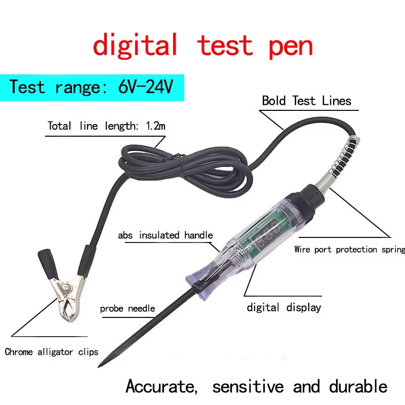 Car Digital Display test Pencil Fault Circuit Dimension 6-24V Digital Display test Pen