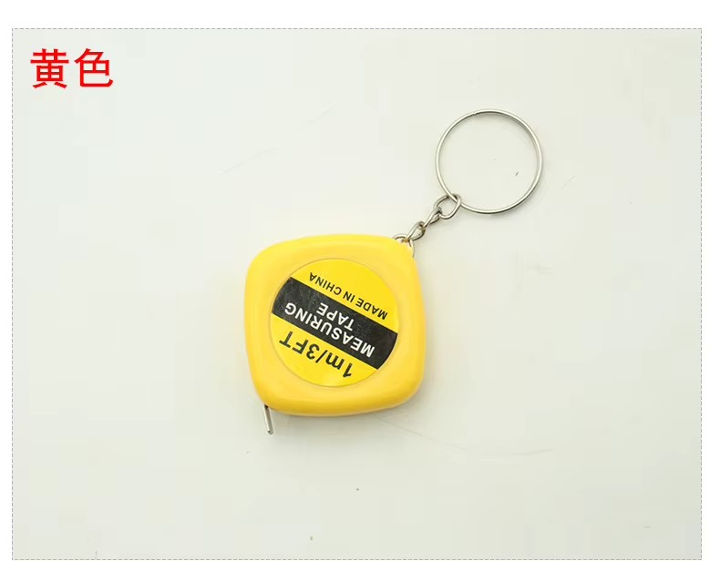 Portable Cheap 1m Custom Mini Steel Diameter Pocket Tape Measure With Keychain